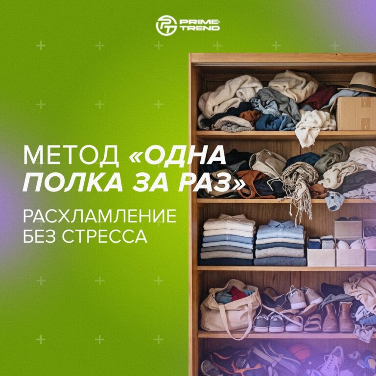 🤝Метод «одна полка за раз»: как начать расхламление без стресса?