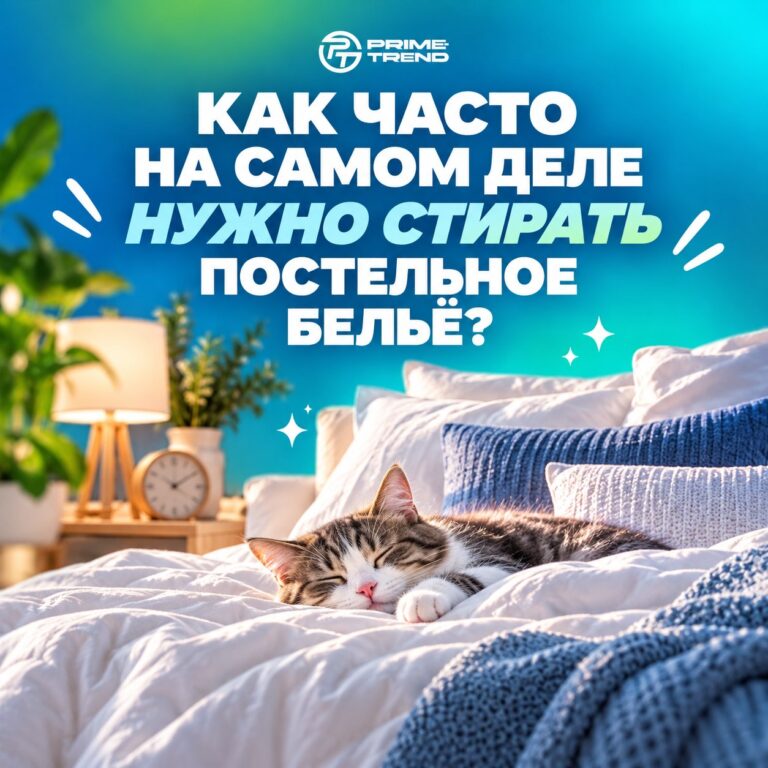 🛏 Как часто на самом деле нужно стирать постельное бельё?
