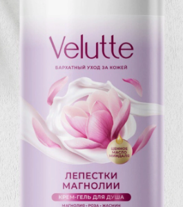 Гель для душа Velutte Лепестки магнолии, 600 мл (6 шт) — купить оптом