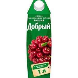 Добрый Нектар из яблок, черноплодной рябины и вишни — купить оптом