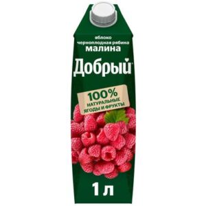 Добрый Нектар из яблок, черноплодной рябины и малины — купить оптом