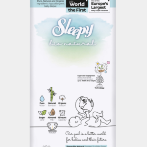 Детские подгузники SLEEPY BIO NATURAL 3X JUMBO № 7 (20-30 кг) 42 шт/пач  (2 pack in bale) — купить оптом